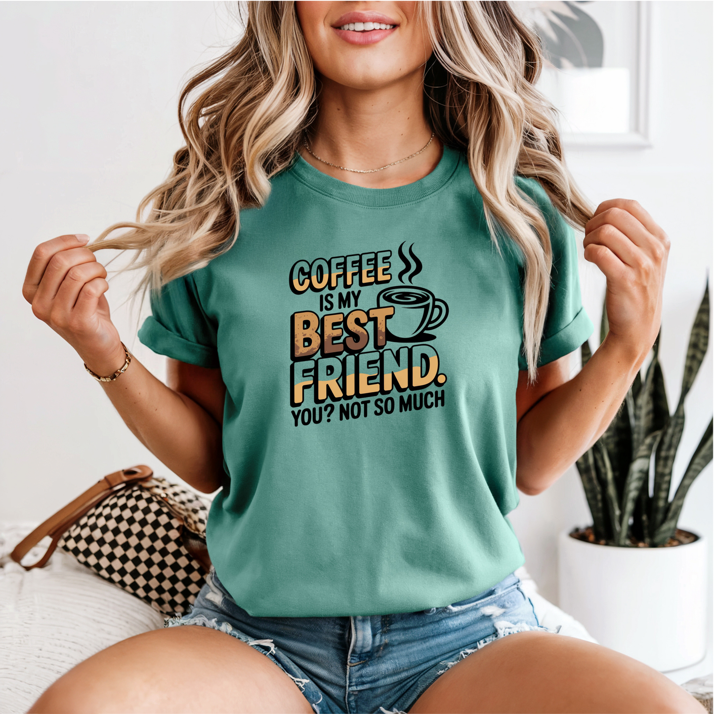 Coffee is my Best Friend Graphic Tee, Funny Humor Tee, Coffee Lovers Shirt, Gift for Her, Gift for Him, Comfort Colors®