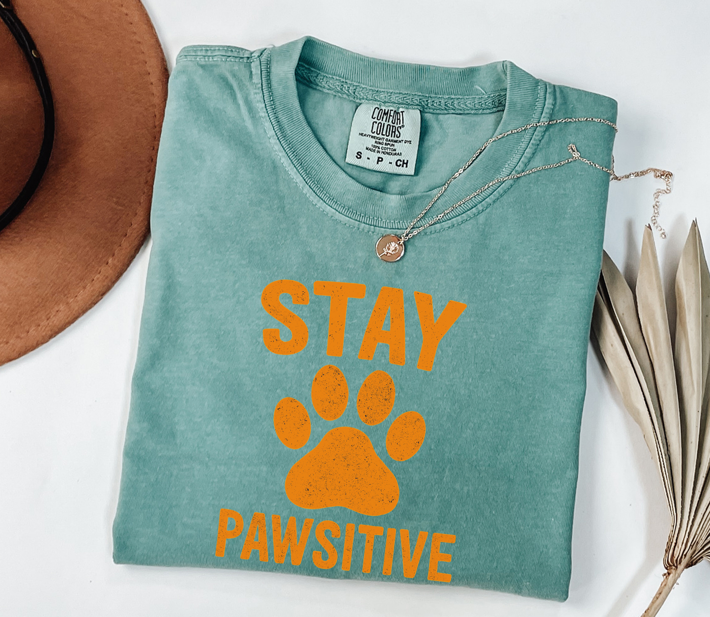Stay Pawsitive Graphic Tee, Funny Humor Tee, Statement Shirt, Dog Lovers, Pet Lovers, Gift for Her, Gift for Him, Comfort Colors®