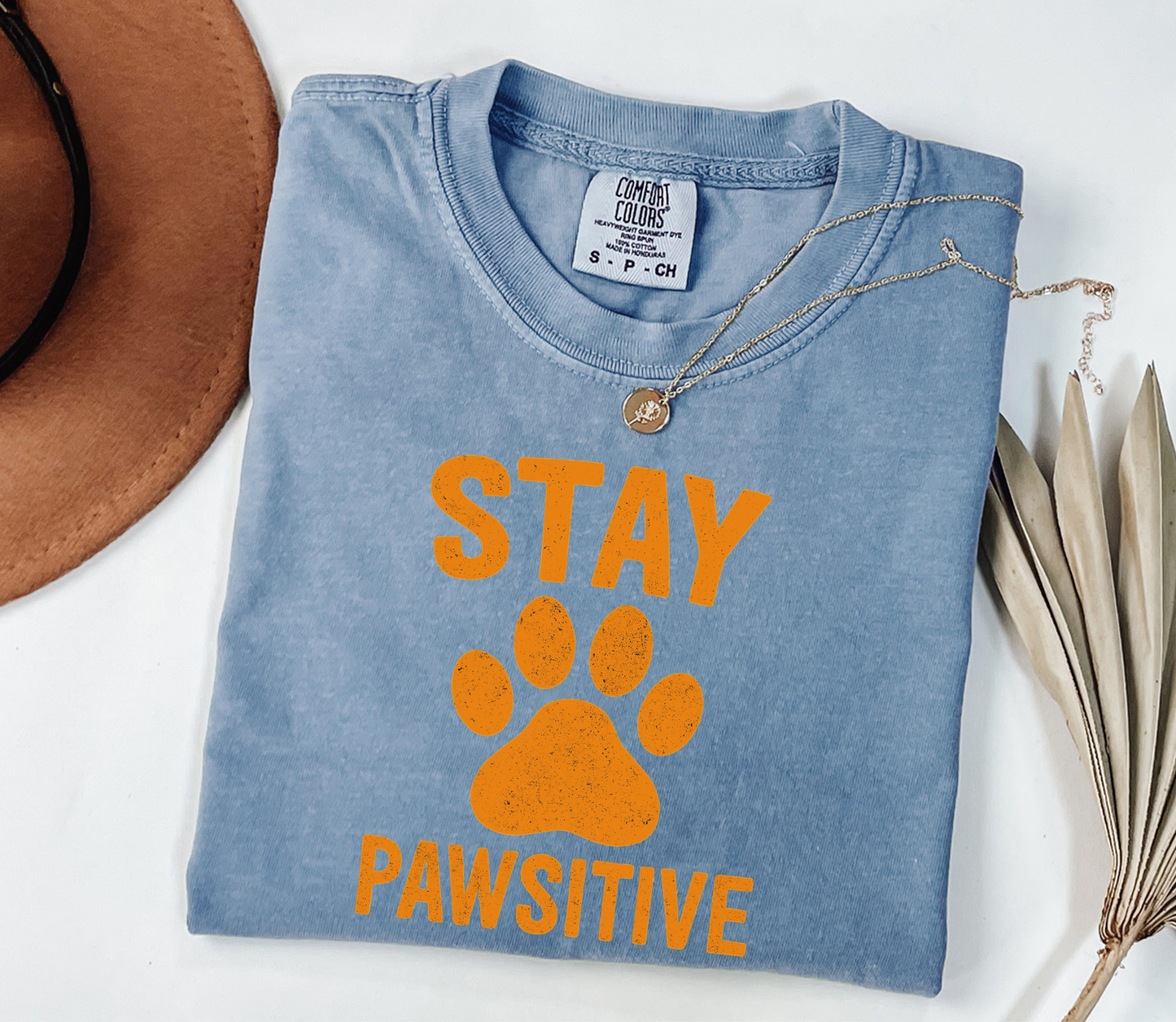 Stay Pawsitive Graphic Tee, Funny Humor Tee, Statement Shirt, Dog Lovers, Pet Lovers, Gift for Her, Gift for Him, Comfort Colors®