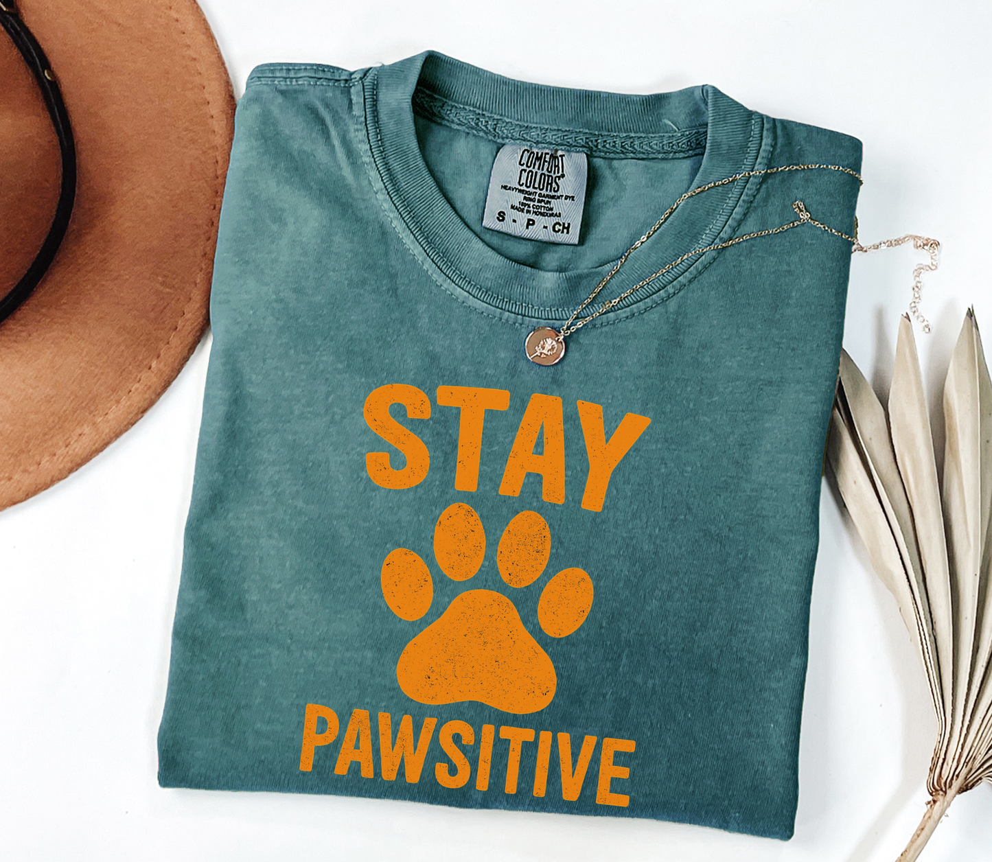 Stay Pawsitive Graphic Tee, Funny Humor Tee, Statement Shirt, Dog Lovers, Pet Lovers, Gift for Her, Gift for Him, Comfort Colors®