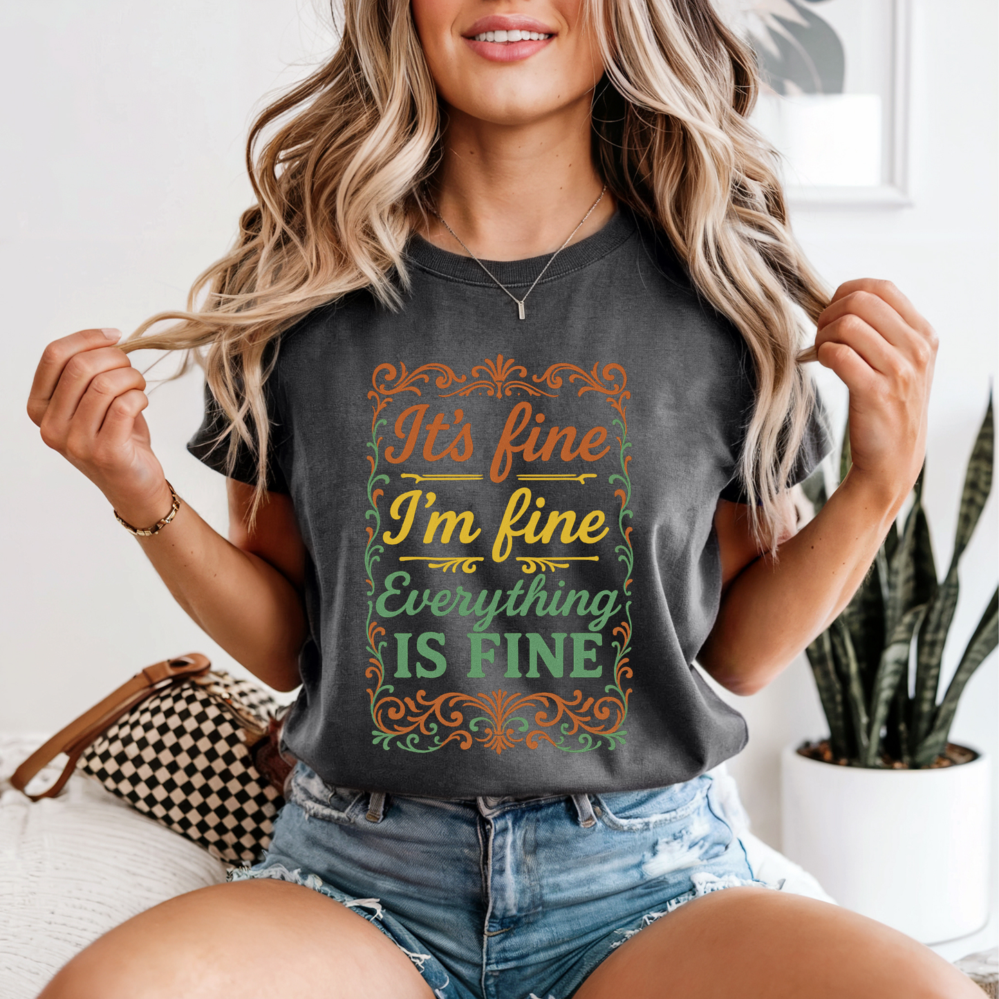 Everything Is Fine Graphic Tee, Funny Humor Tee, Statement Shirt, Gift for Her, Gift for Him, Comfort Colors®