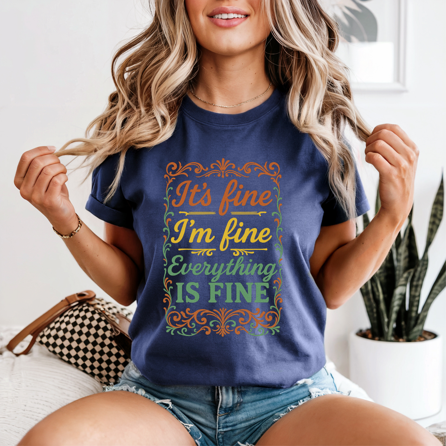 Everything Is Fine Graphic Tee, Funny Humor Tee, Statement Shirt, Gift for Her, Gift for Him, Comfort Colors®