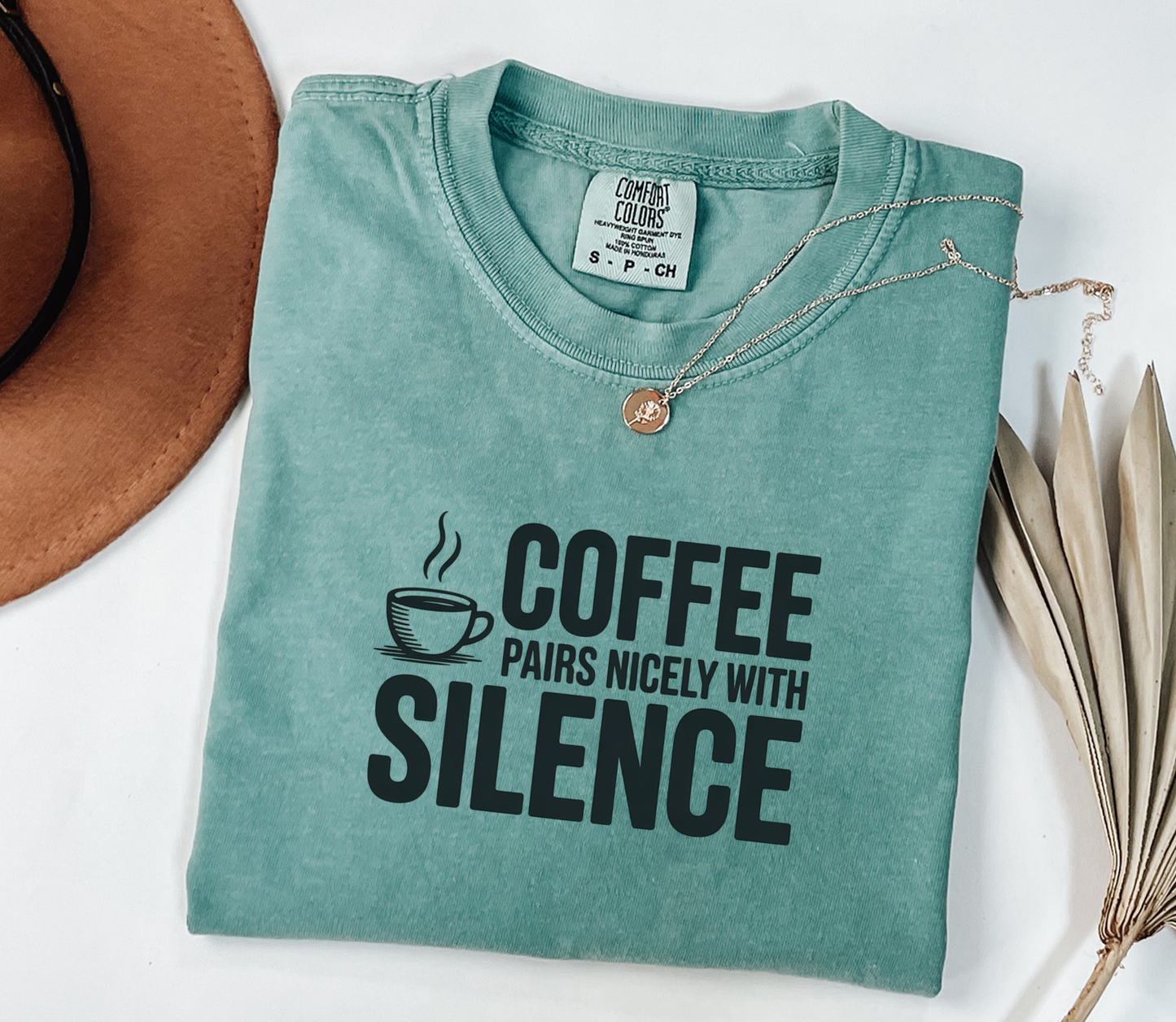 Comfort Colors® Coffee Silence Graphic Tee, Funny Humor Tee, Coffee Lovers Shirt, Gift for Her, Gift for Him