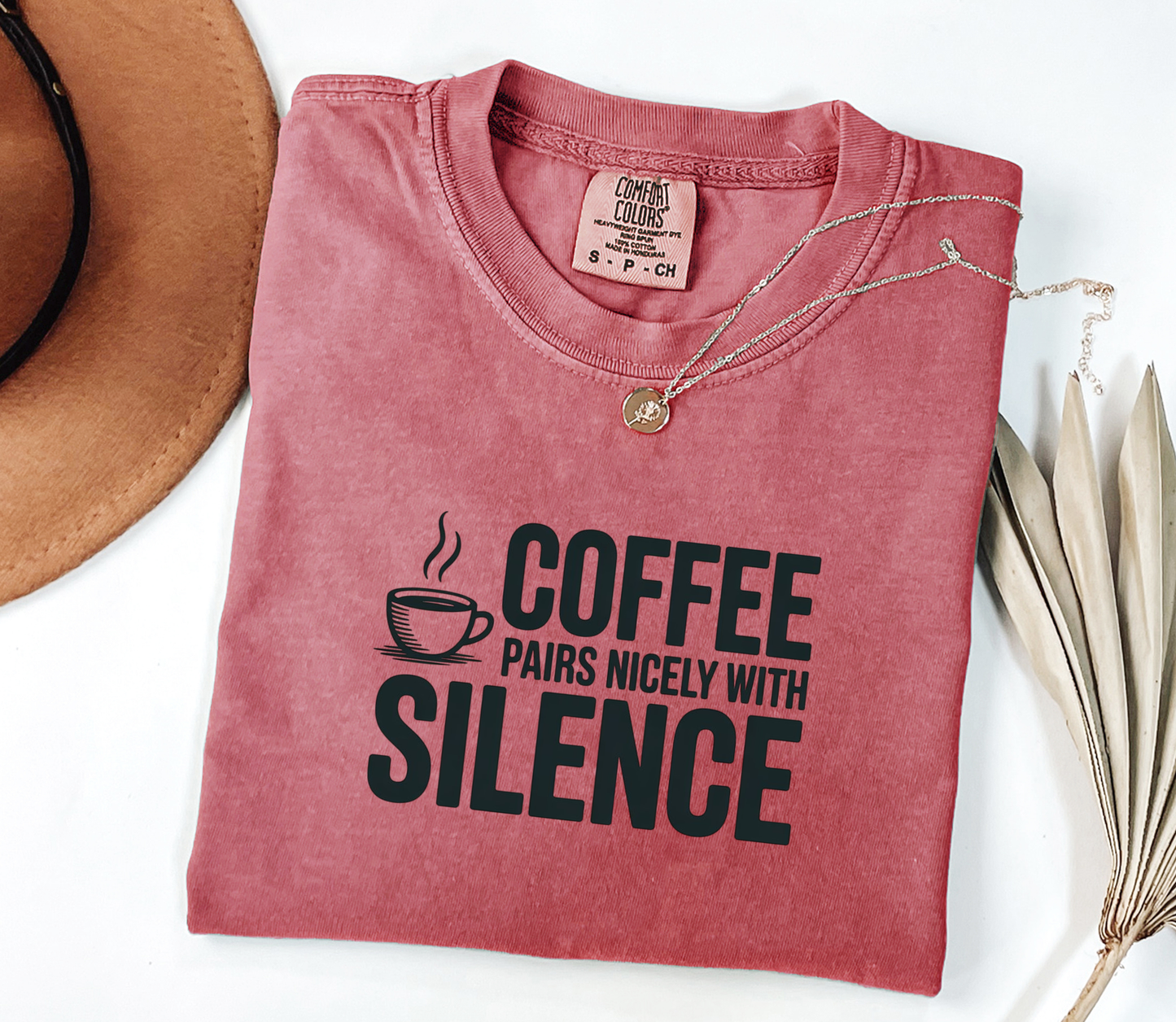 Comfort Colors® Coffee Silence Graphic Tee, Funny Humor Tee, Coffee Lovers Shirt, Gift for Her, Gift for Him