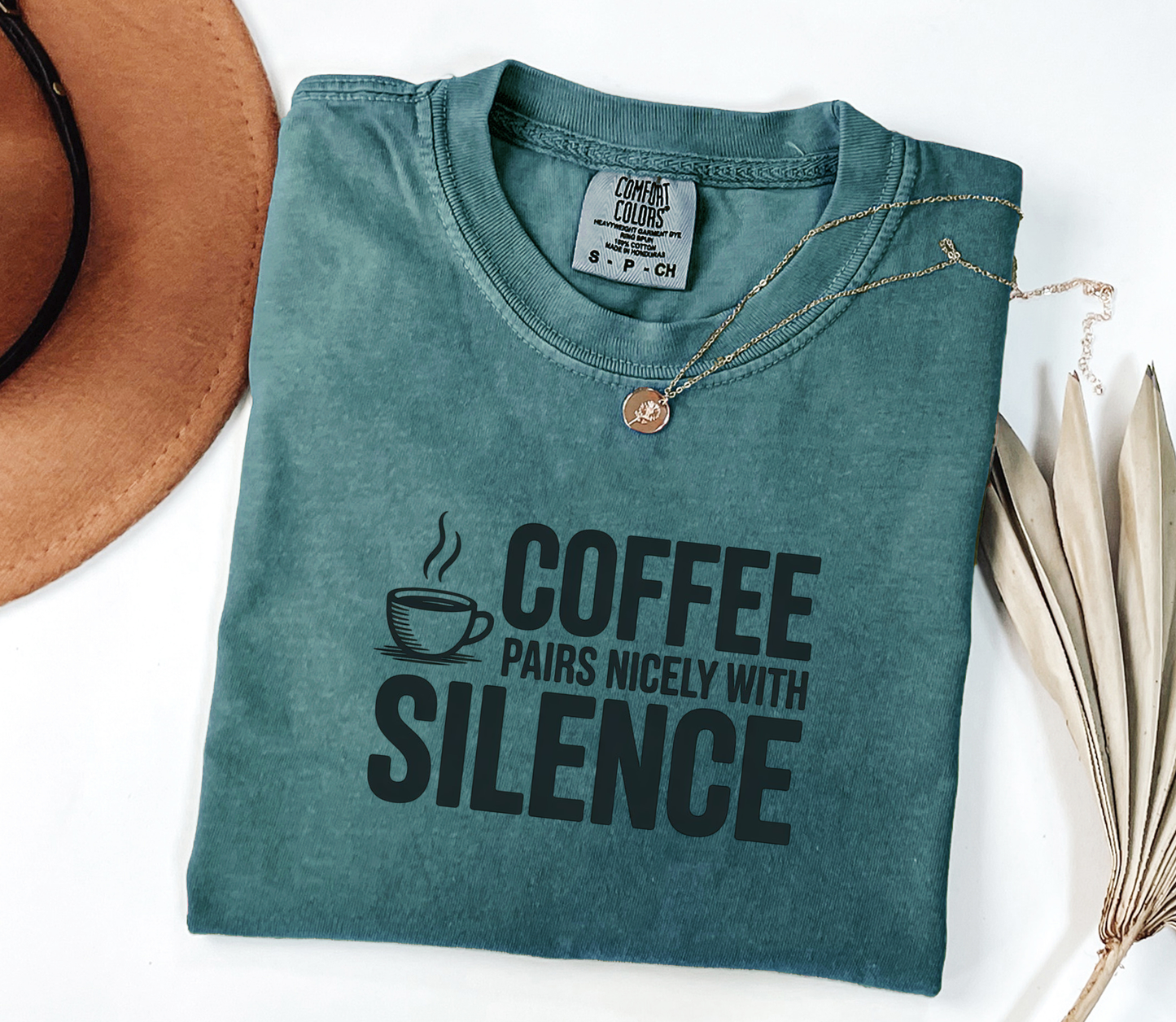 Comfort Colors® Coffee Silence Graphic Tee, Funny Humor Tee, Coffee Lovers Shirt, Gift for Her, Gift for Him
