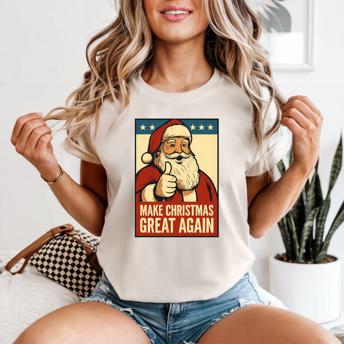 Make Christmas Great Again Tee, Funny Humor Tee, Statement Shirt, Gift for Her, Gift for Him, Comfort Colors®