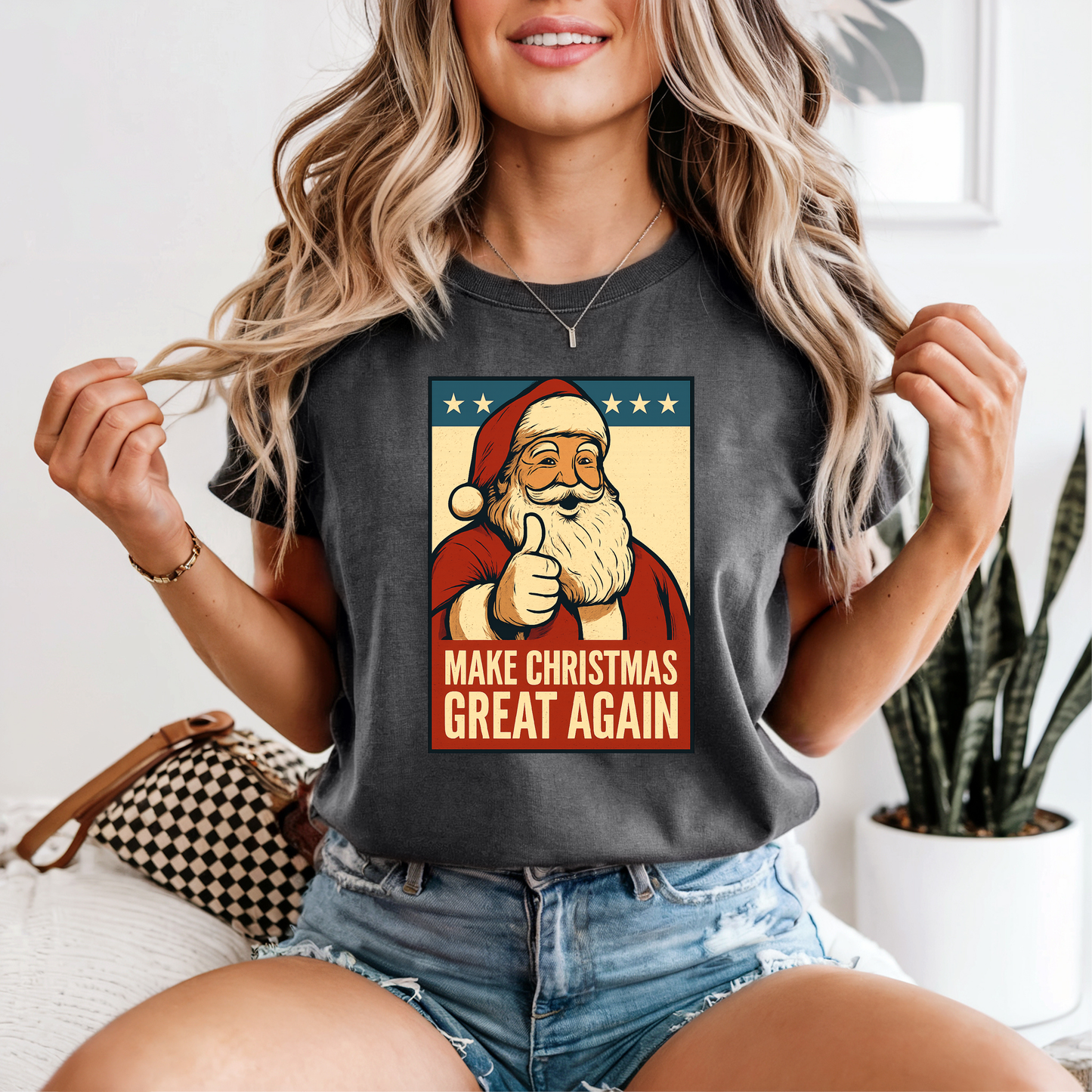 Make Christmas Great Again Tee, Funny Humor Tee, Statement Shirt, Gift for Her, Gift for Him, Comfort Colors®