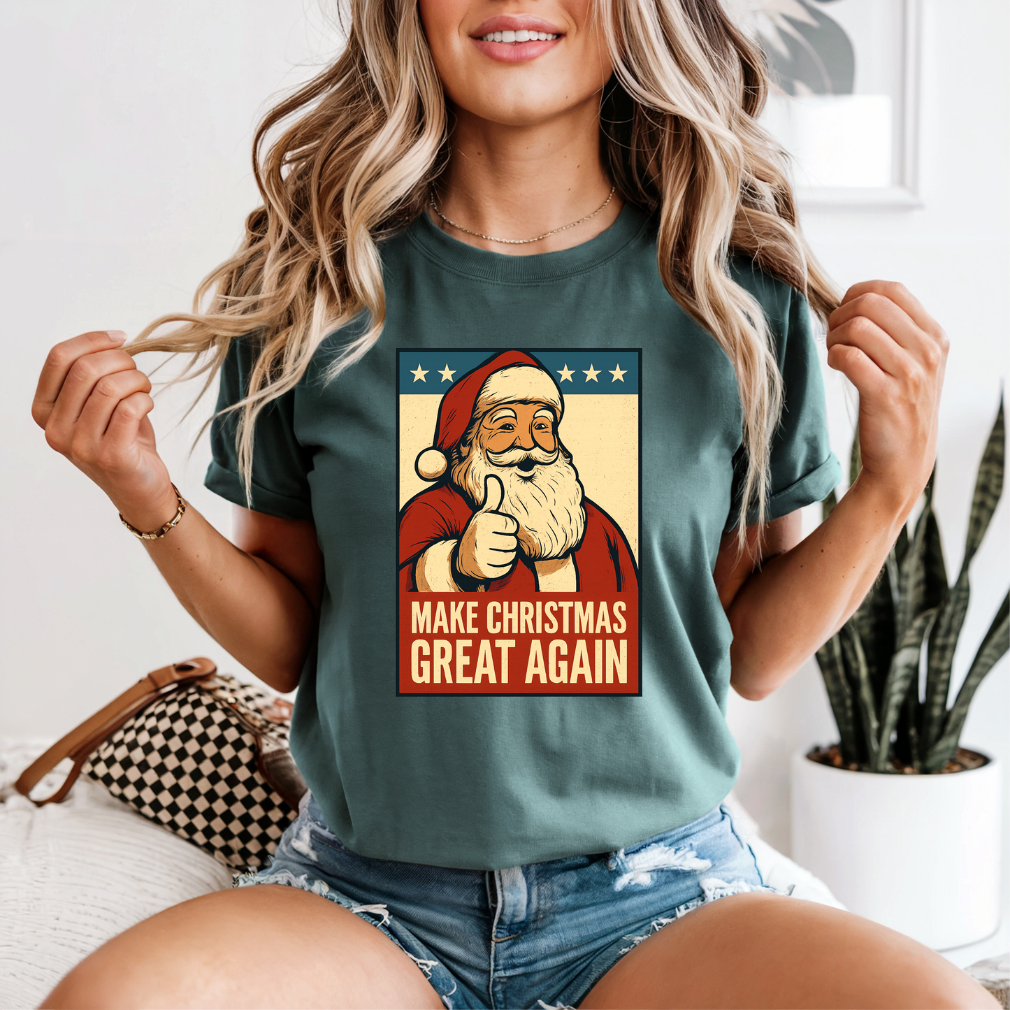 Make Christmas Great Again Tee, Funny Humor Tee, Statement Shirt, Gift for Her, Gift for Him, Comfort Colors®