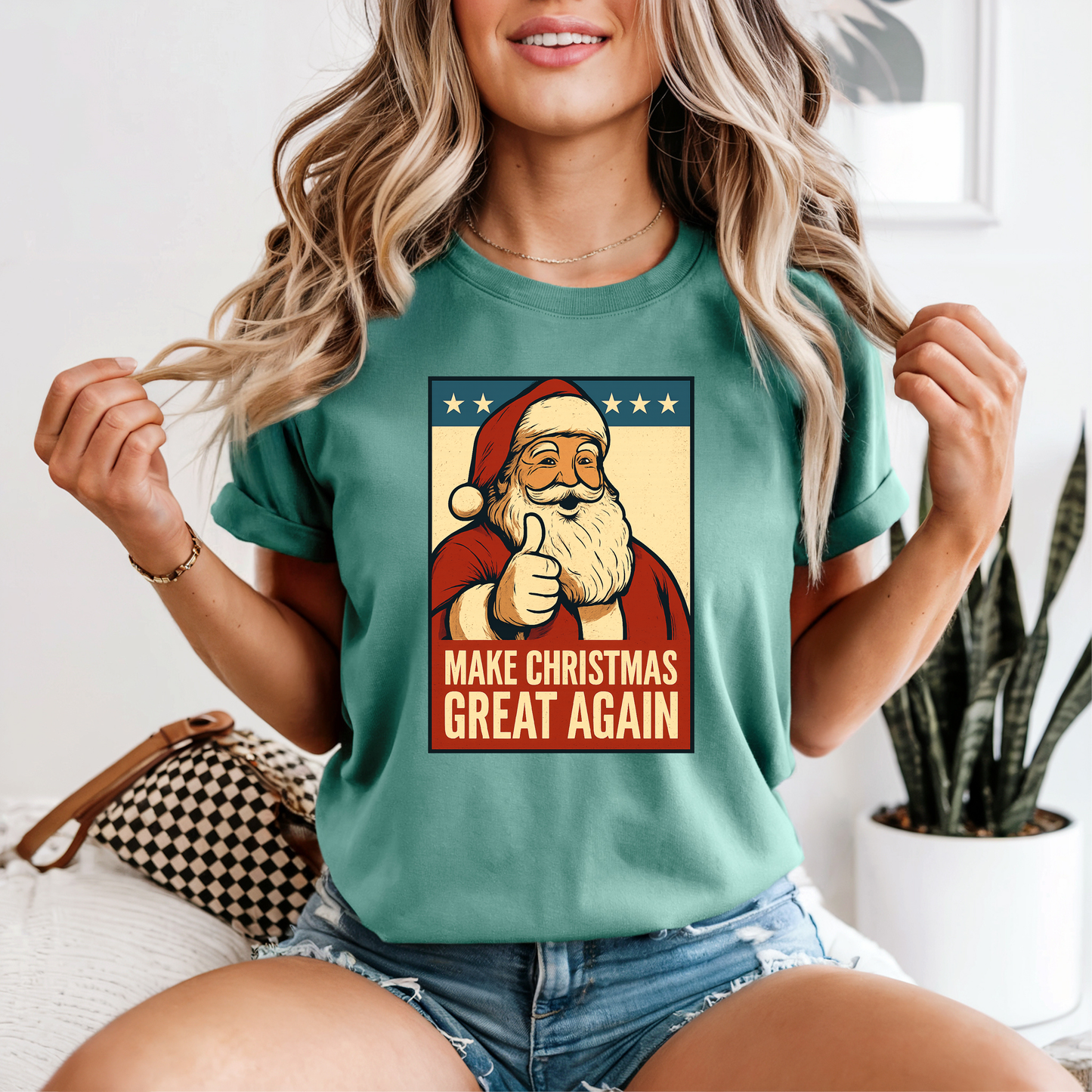 Make Christmas Great Again Tee, Funny Humor Tee, Statement Shirt, Gift for Her, Gift for Him, Comfort Colors®