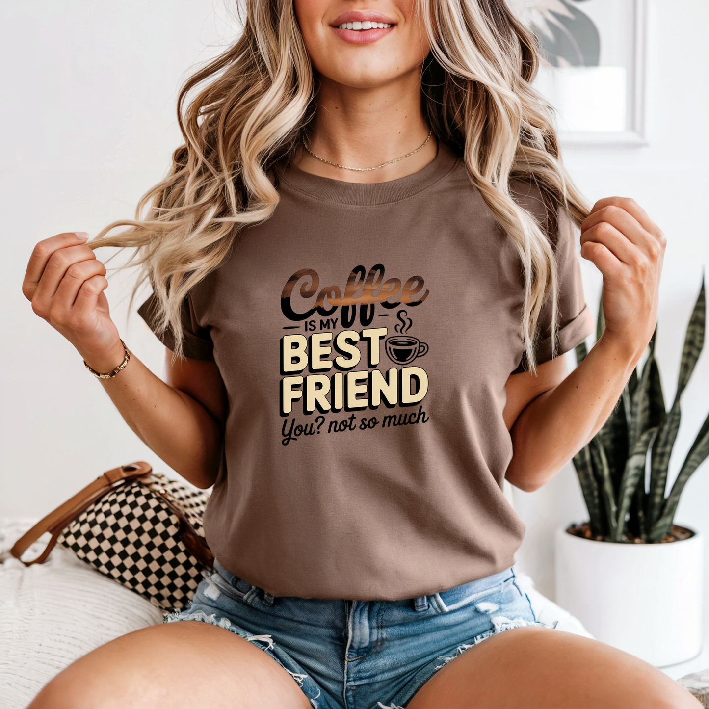 Coffee = Best Friend Graphic Tee, Funny Humor Tee, Coffee Lovers Shirt, Gift for Her, Gift for Him, Comfort Colors®