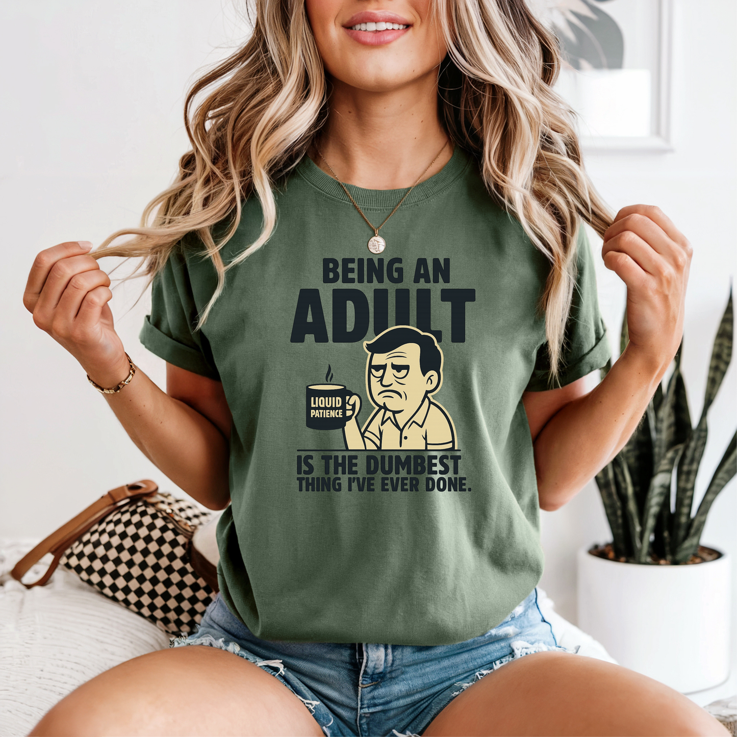 Funny Adulting Graphic Tee, Funny Humor Tee, Statement Shirt, Gift for Her, Gift for Him, Comfort Colors®