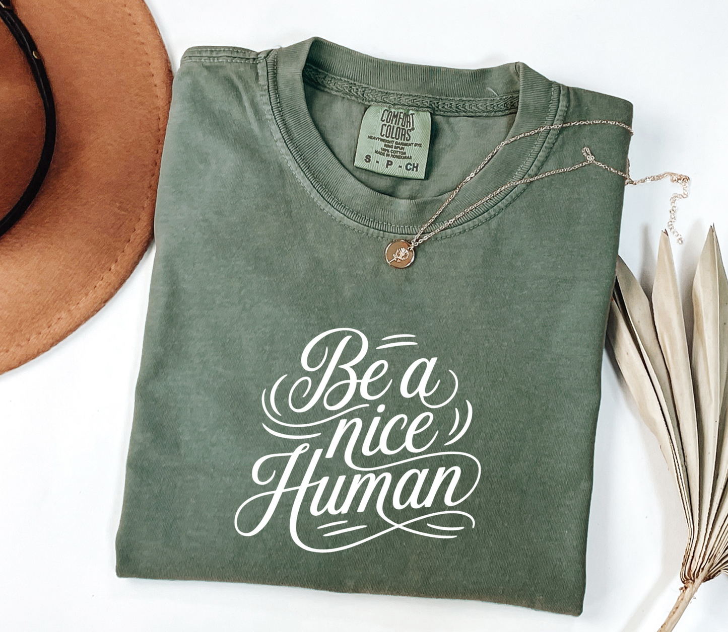 Be a nice Human Graphic Tee, Funny Humor Tee, Statement Shirt, Gift for Her, Gift for Him, Comfort Colors®